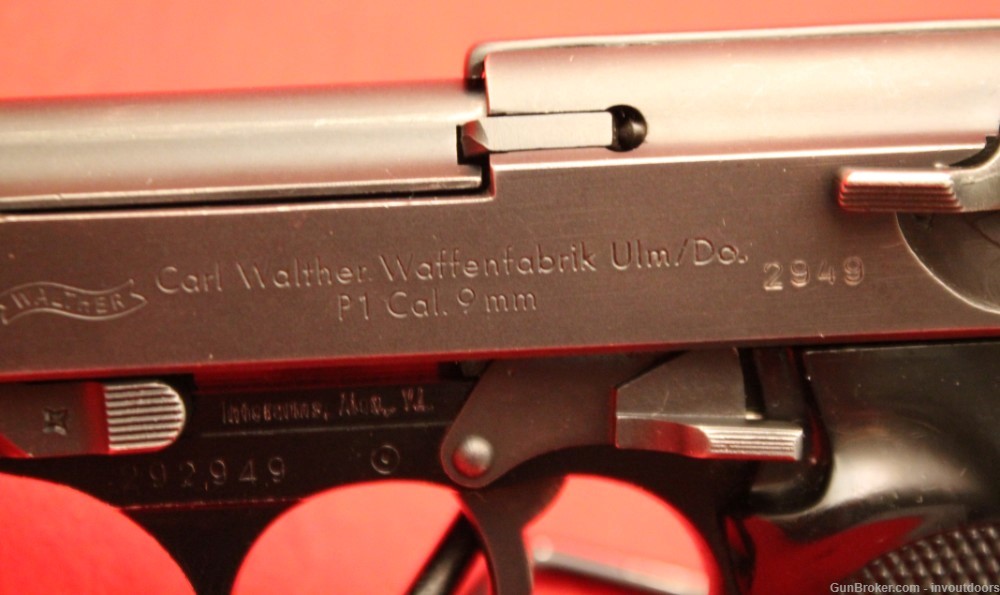 Walther P1 9mm P38 West German 1966 5"-barrel semi-auto pistol.-img-13