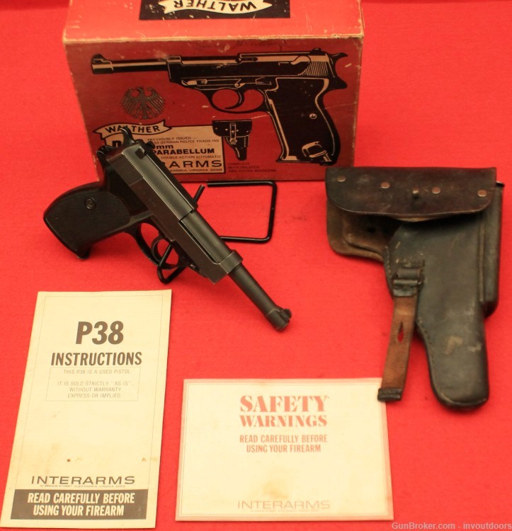 Walther P1 9mm P38 West German 1966 5"-barrel semi-auto pistol.-img-0