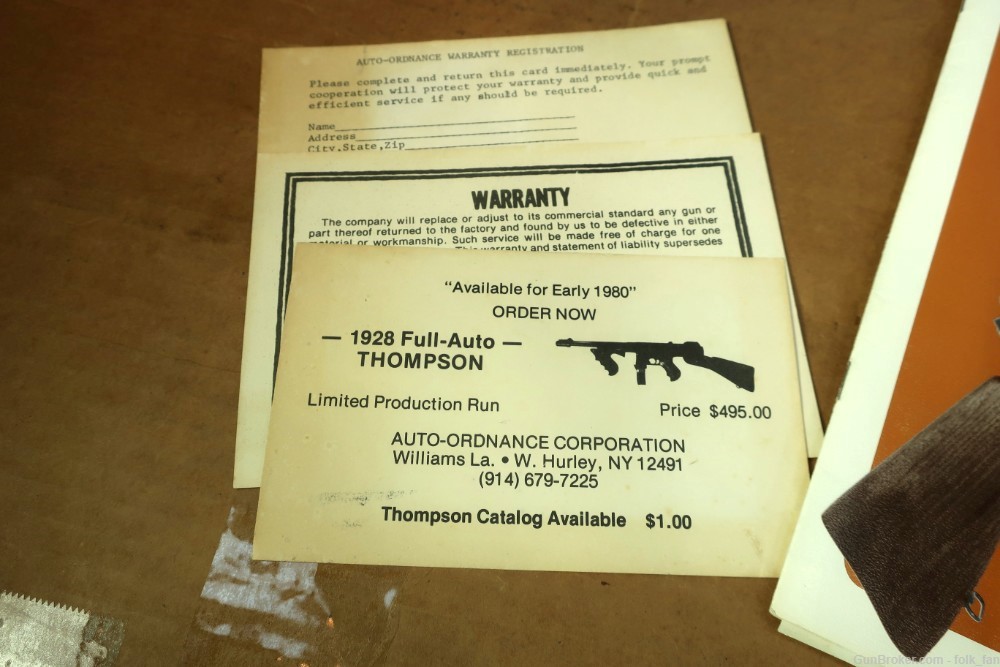 Auto Ordnance West Hurley Thompson 1927A3 22LR w/Box ca. 1980 Scarce 22!-img-23