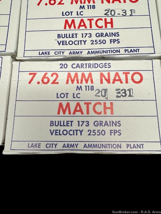 460rd Lake City 7.62 NATO MATCH  + Ammo Can-img-1