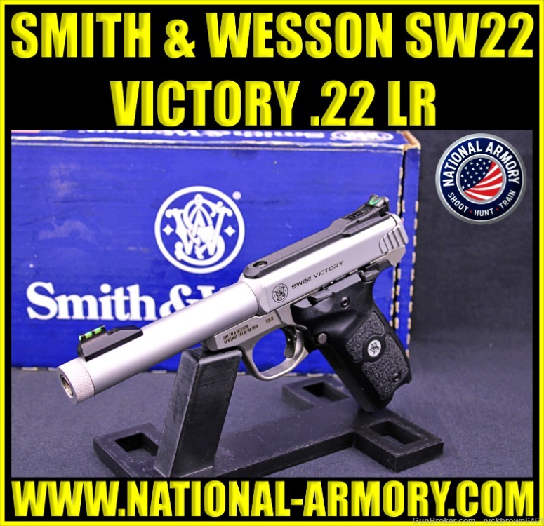 SMITH & WESSON VICTORY 22LR 5.5" THREADED BARREL FACTORY BOX 2 MAGS 10201-img-0