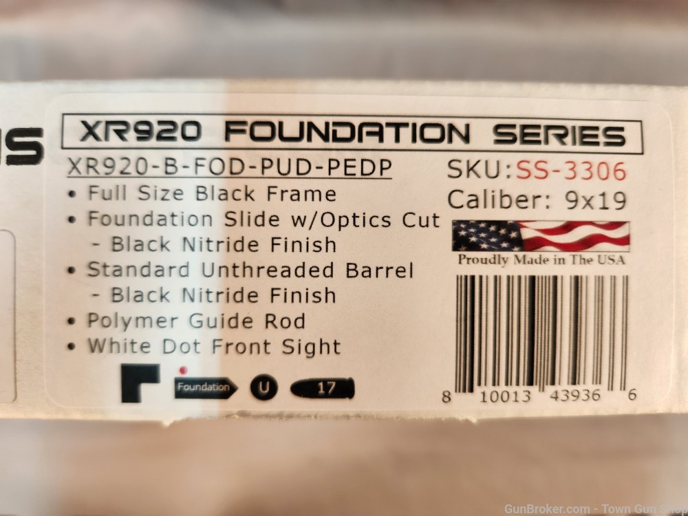 SHADOW SYSTEMS XR920 FOUNDATION SERIES 9MM SS-3306 NEW! PENNY AUCTION!-img-0