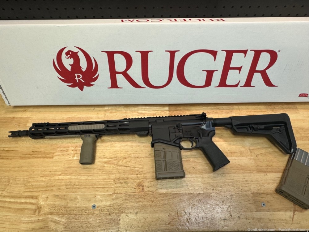 RUGER SFAR AR-10 .308 Rifle + 3 FDE Lancer Mags / Penny Auction -img-2