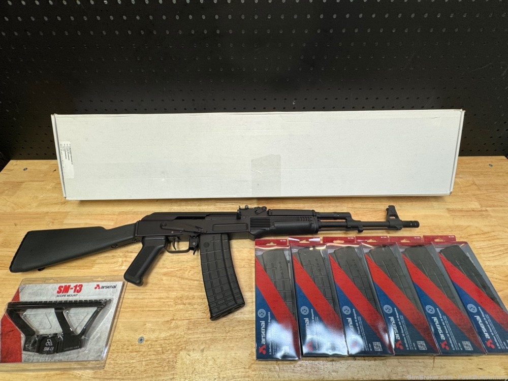 Arsenal SAM5 5.56 AKM + 7 Mags + Scope Mount / Penny Auction-img-0