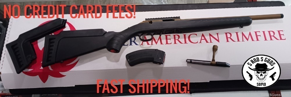 RUGER AMERICAN RIMFIRE MINI RANCH 17HMR 16" THREADED BRONZE Bolt Action NEW-img-0