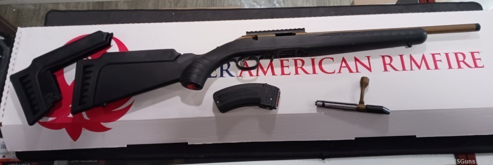 RUGER AMERICAN RIMFIRE MINI RANCH 17HMR 16" THREADED BRONZE Bolt Action NEW-img-1