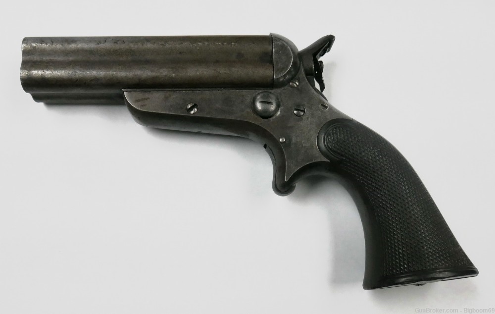 Antique Civil War Era 1859 Sharps & Hankins .32 Rim Fire Pepperbox Pistol-img-1