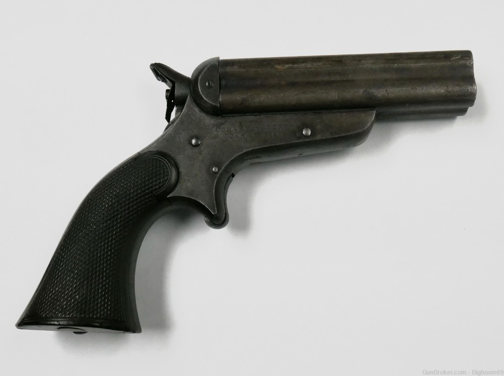 Antique Civil War Era 1859 Sharps & Hankins .32 Rim Fire Pepperbox Pistol-img-0