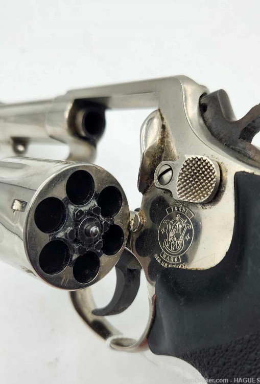 Pre Owned: Smith & Wesson Model 10-8 .38 Special Revolver - Nickel Finish -img-3