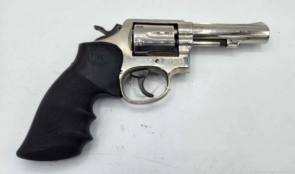 Pre Owned: Smith & Wesson Model 10-8 .38 Special Revolver - Nickel Finish -img-0