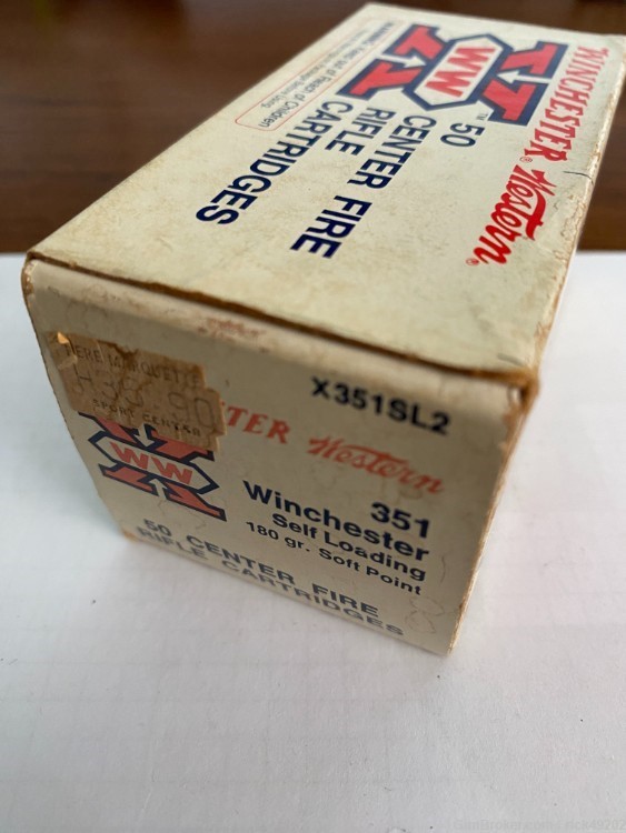 50 Rounds of Factory Loaded - Winchester Western 351 Win SLR 180gr ammo-img-3