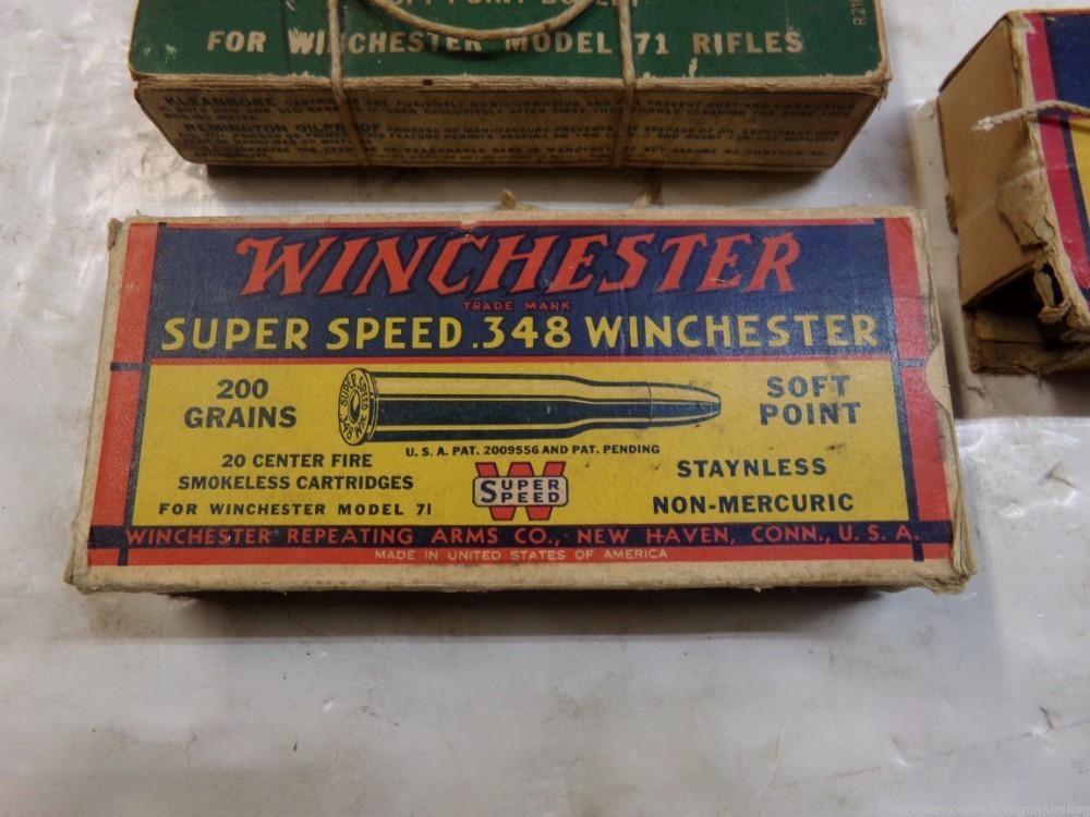 3 boxes of 348 Winchester ammo total of 52 rounds-img-2