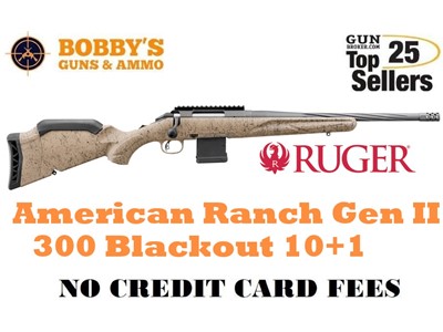 Ruger 46920 American Ranch Gen II 300 Blackout 10+1 16.10" Cobalt Cerakote