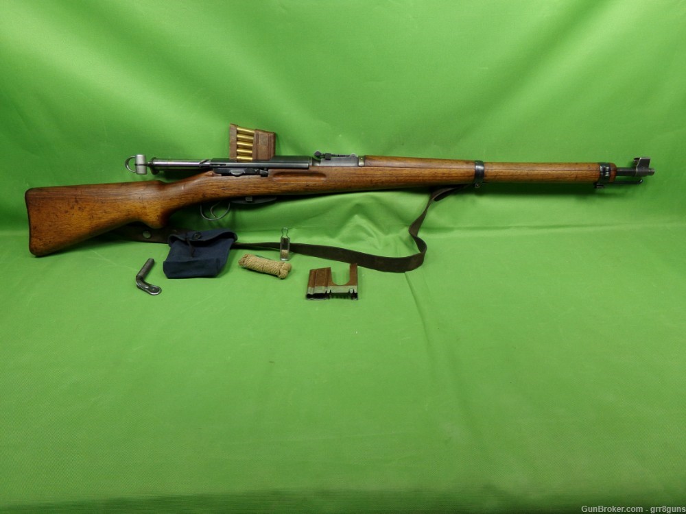 WWII Swiss Model K31 Schmidt Rubin Rifle with accessories-img-1