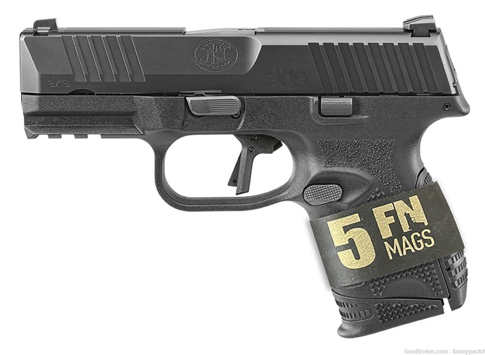 FN 66-101641 509 Compact Bundle, 9mm, 5 Magazine NIB Penny NO RESERVE!-img-0