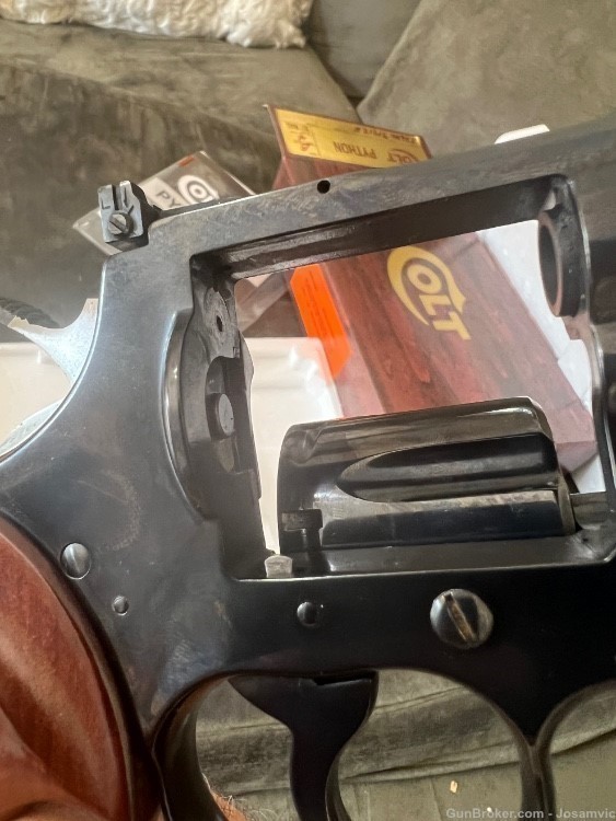 Colt Python 4” blued .357 magnum 6 shot revolver wood grips circa1978 LNIB -img-11