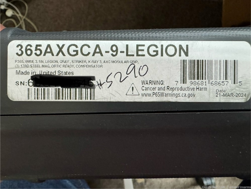 Sig Sauer P365 AXG Legion 9mm 3.1" 365 17+1 365AXGCA-9-LEGION-img-9