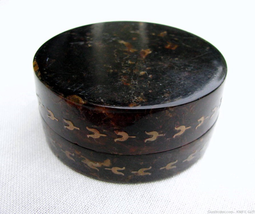 ANTIQUE 1700’s ORNATE GOLD INLAID SILVER INLAID ENGRAVED TRINKET/SNUFF BOX-img-14