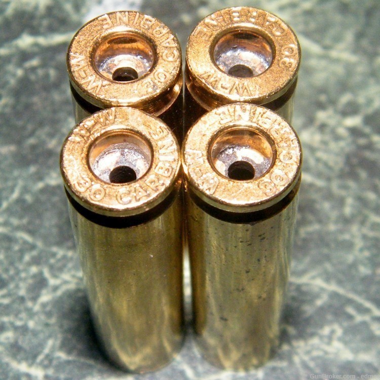 30 Carbine W-W Commercial Brass Matching Headstamp Decapped Clean 500 Pc-img-1