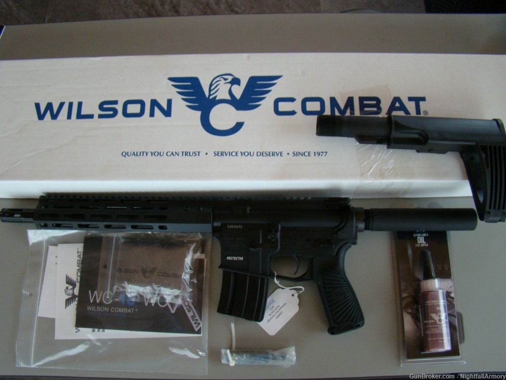 Wilson Combat Protector 5.56 AR Pistol AR15 w Brace 11.3" TRPP556BL WC-15 Q-img-1