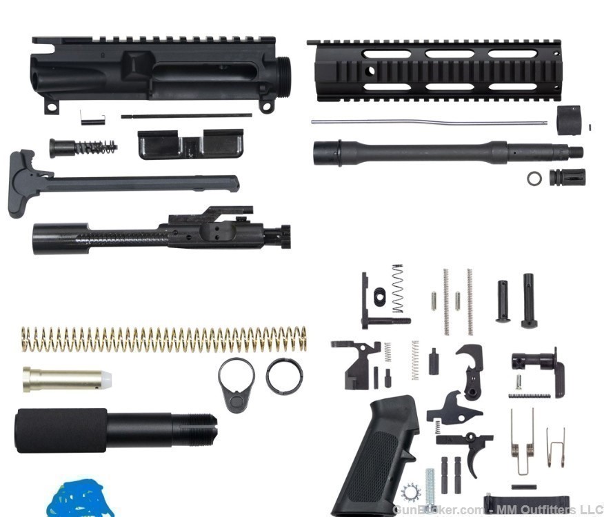 10.5" Barrel FDE Pistol Build Kit .223/5.56 Caliber NIB No Credit Card Fees-img-0