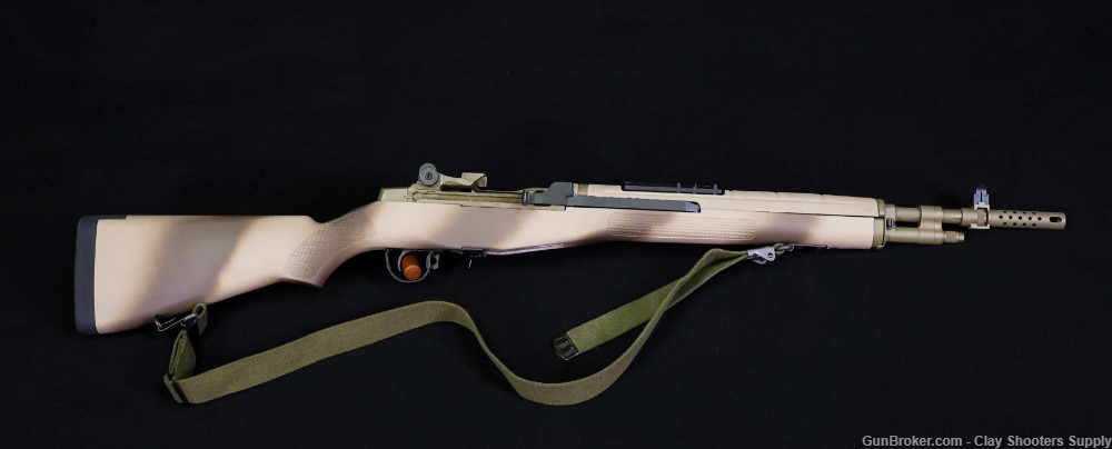 Springfield M1A SCOUT SQUAD .308 RIFLE – TWO-TONE DESERT FDE-img-1
