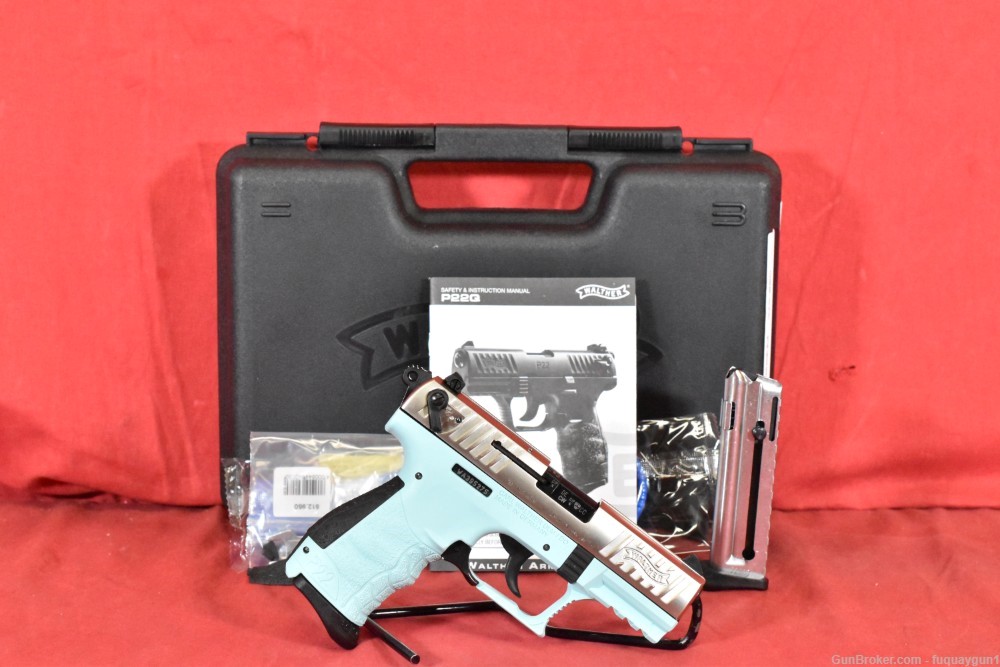 Walther P22 Q Angel Blue 22 LR 22LR 3.42" 10rd 5120760 Walther P22Q P22 -img-1