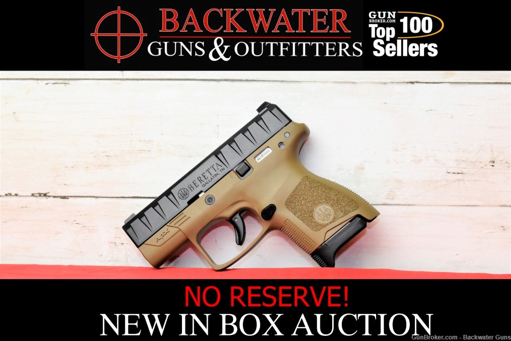 FACTORY NEW BERETTA APX CARRY FDE 9MM PISTOL NO RESERVE!-img-0