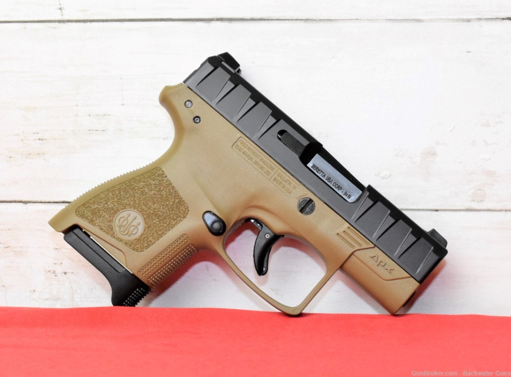 FACTORY NEW BERETTA APX CARRY FDE 9MM PISTOL NO RESERVE!-img-1