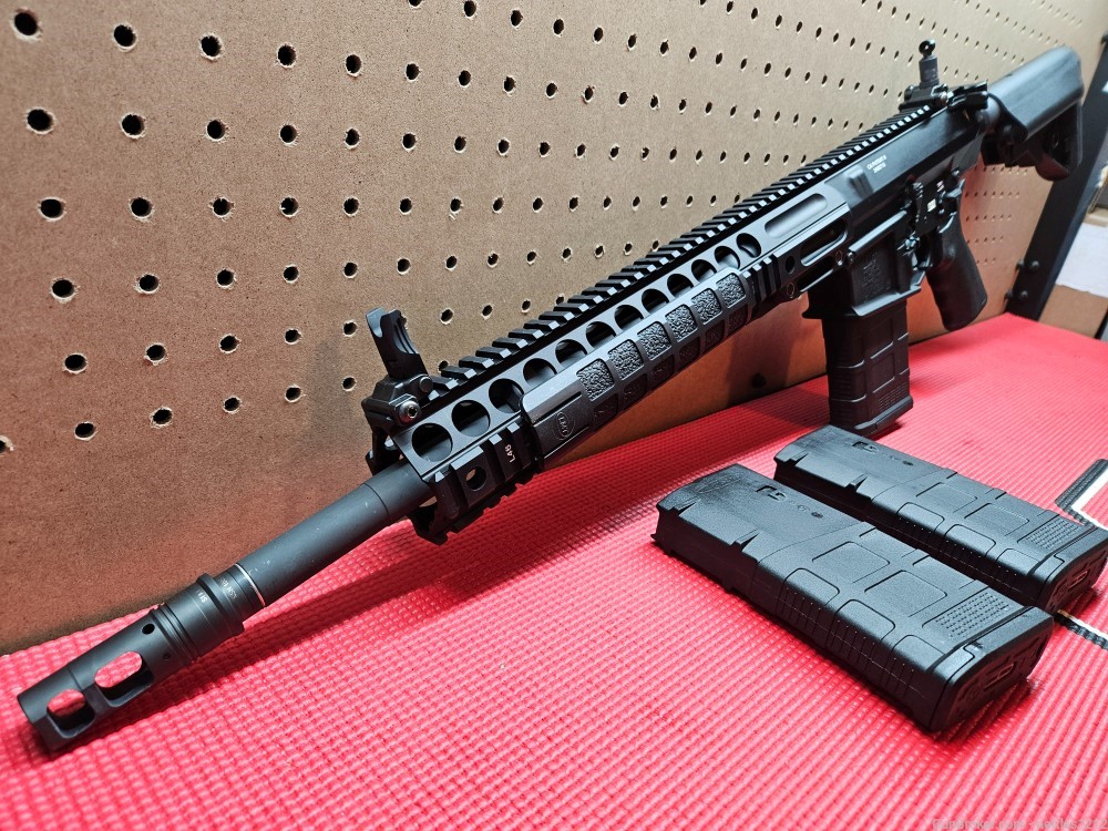 LMT MARS-H Quad 16in + 3 mags, muzzle brake, and irons.-img-7