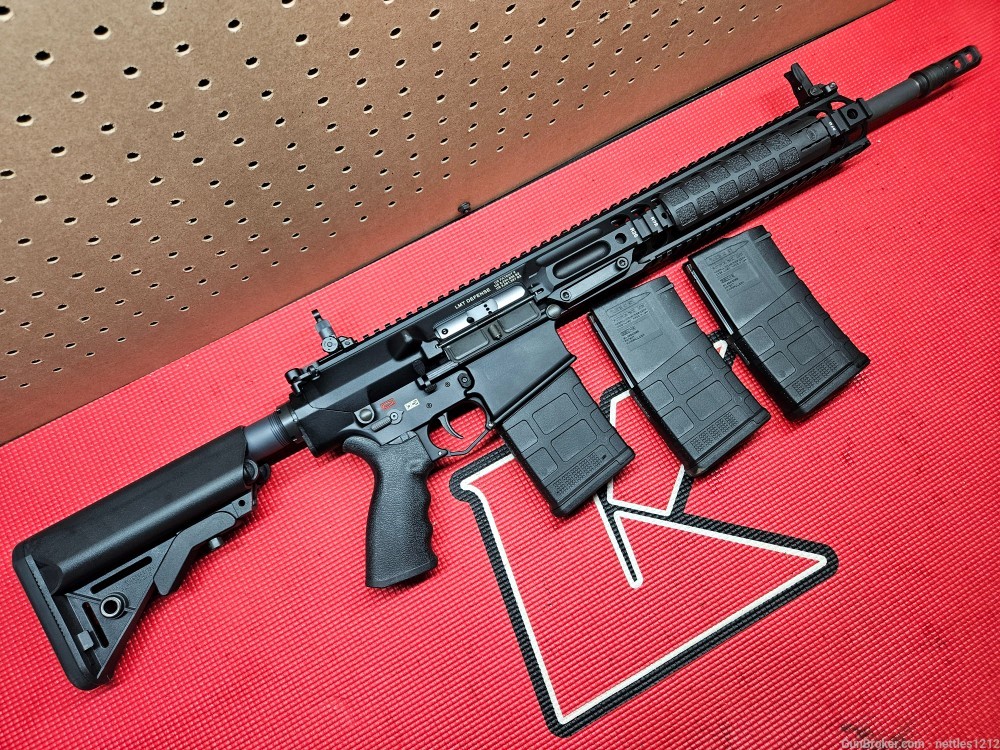 LMT MARS-H Quad 16in + 3 mags, muzzle brake, and irons.-img-0