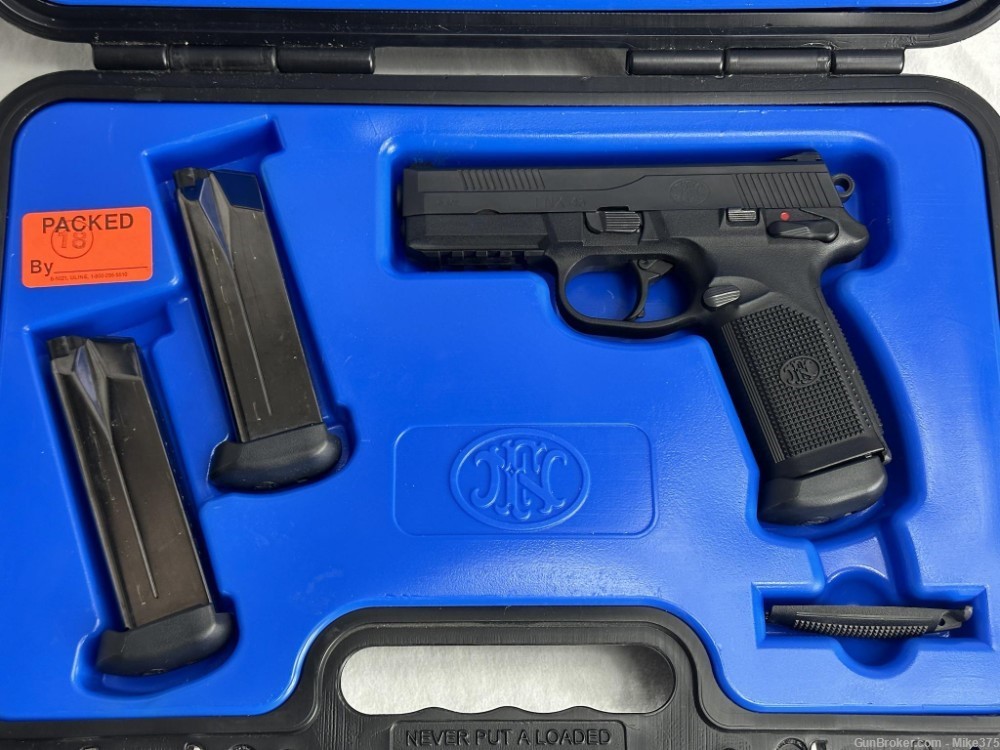 FN Hersal FNX-45 .45 ACP Black Handgun w/ 3 mags & case -img-1