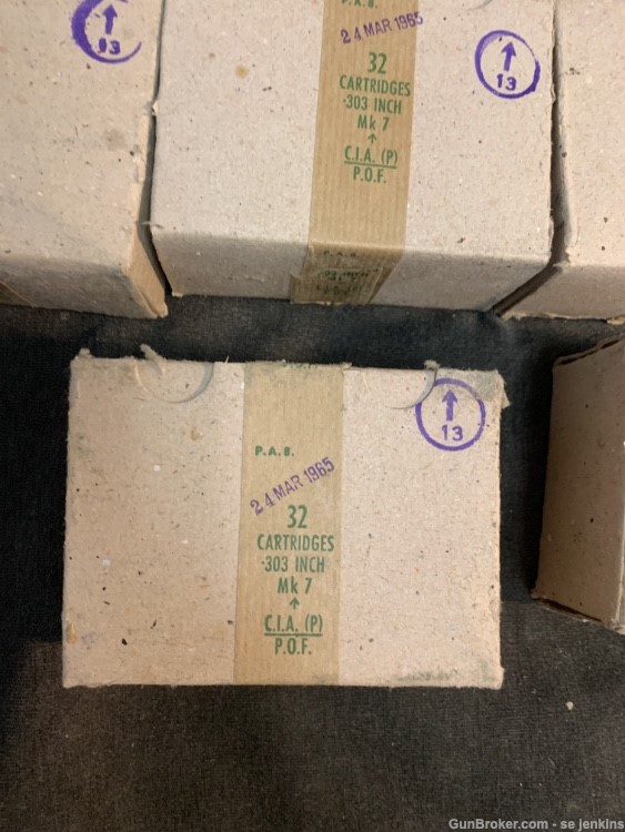 10 boxes of .303 caliber surplus  at 32 rounds per box-img-1