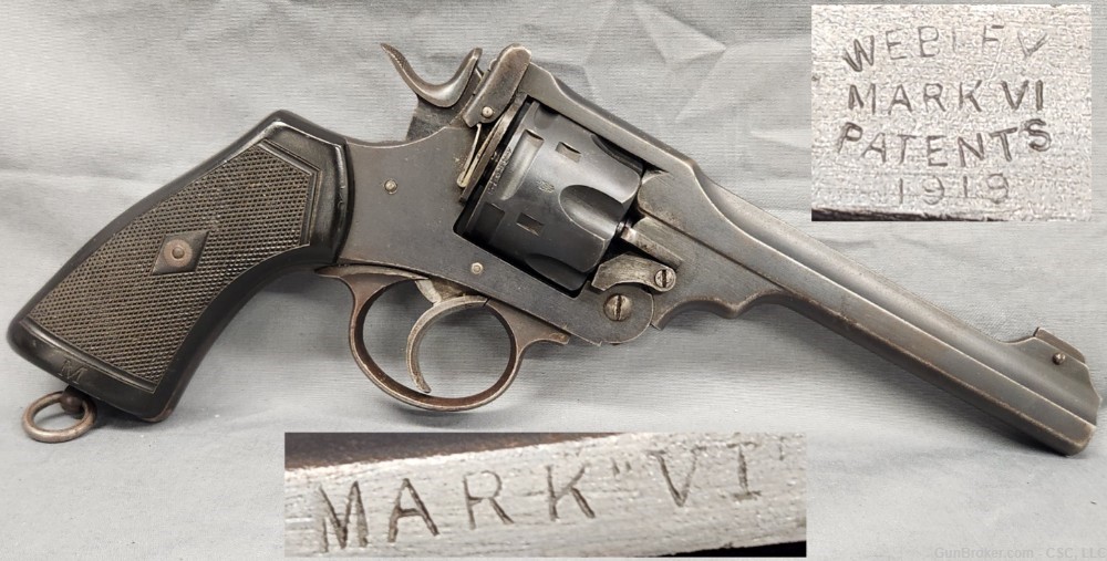 Webley Mark VI revolver .45 ACP 1919 N prefix post war Irish Armed Services-img-0