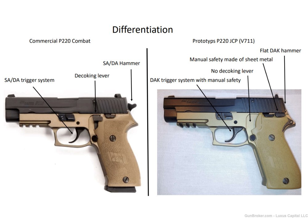 SIG SAUER P220 - JOINT COMBAT PISTOL PROGRAM PROTOTYPES -img-11