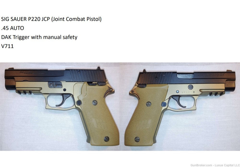 SIG SAUER P220 - JOINT COMBAT PISTOL PROGRAM PROTOTYPES -img-17