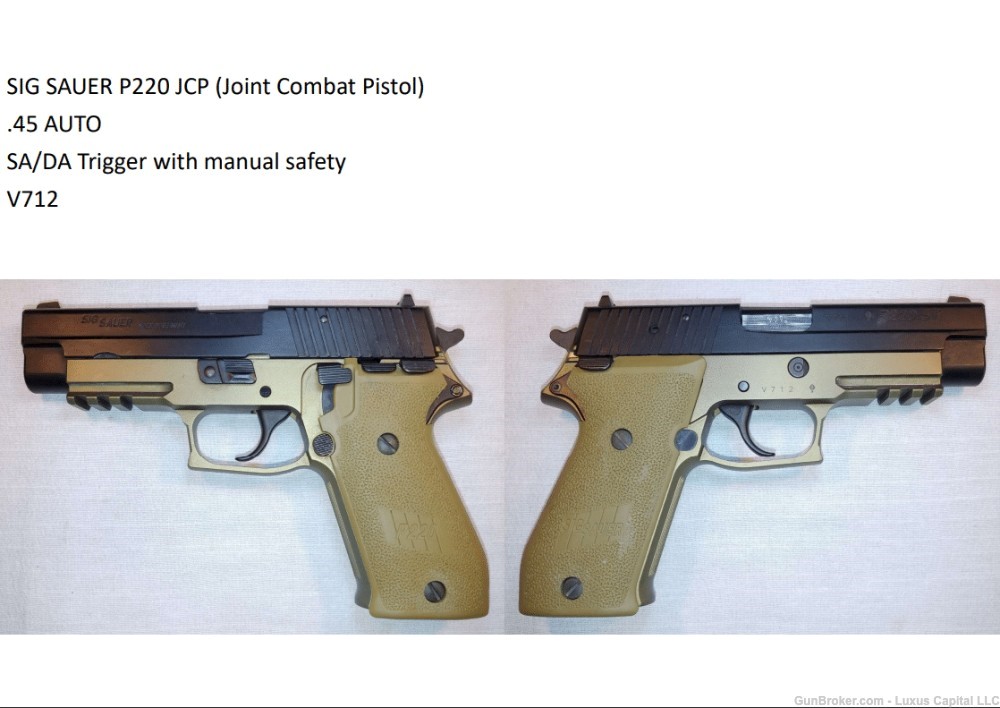 SIG SAUER P220 - JOINT COMBAT PISTOL PROGRAM PROTOTYPES -img-8