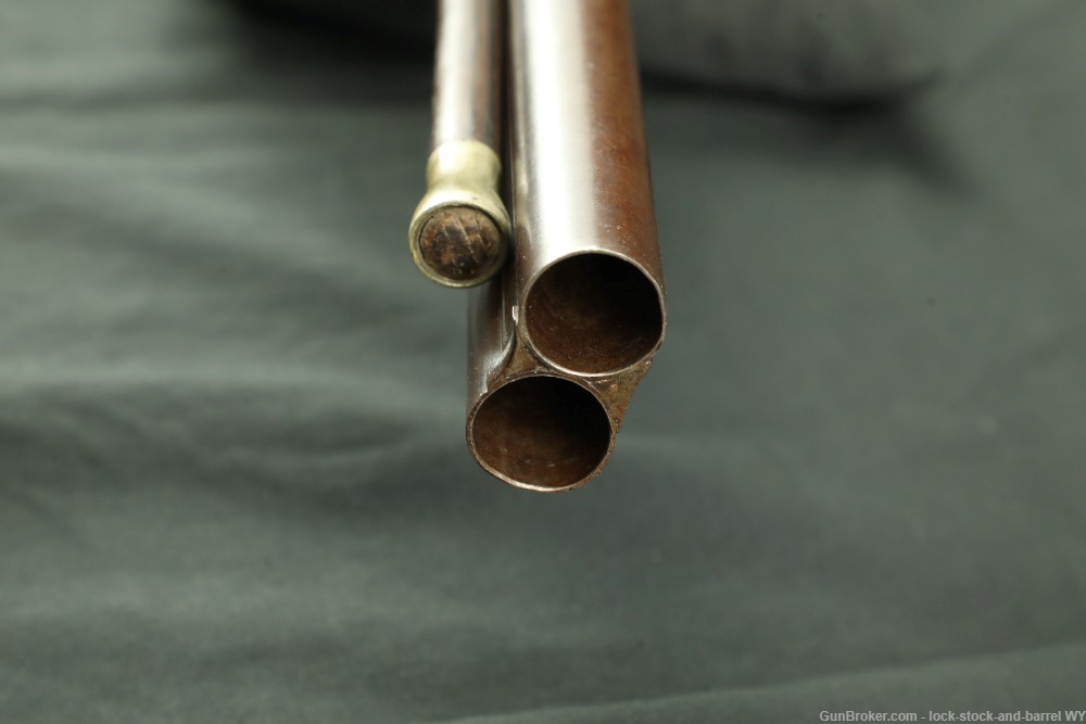Joseph Manton Back-Action 10 GA Percussion SXS Shotgun, 1830s Antique-img-22