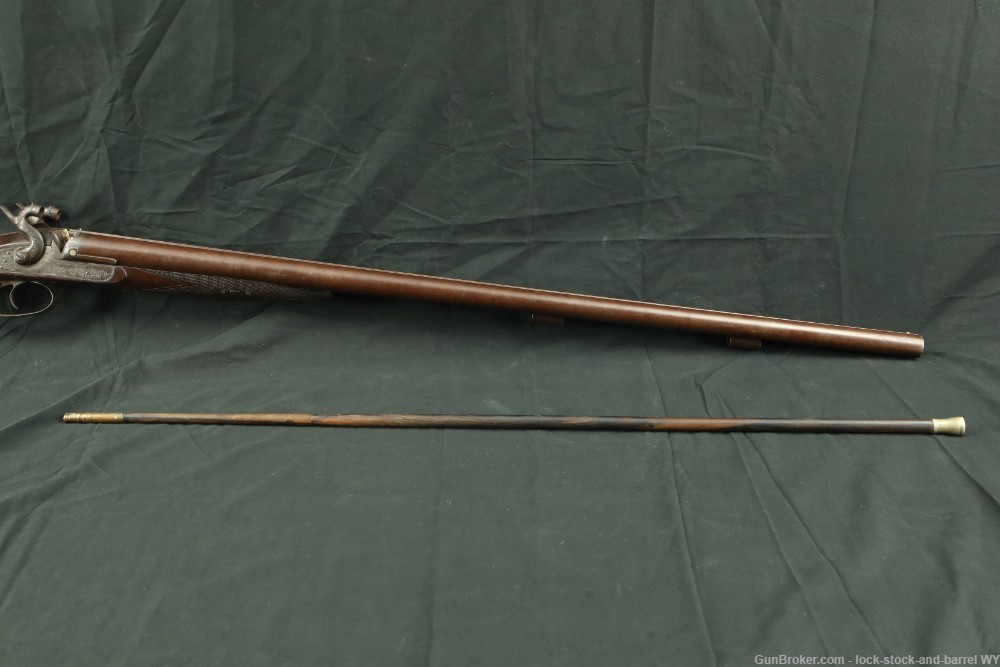 Joseph Manton Back-Action 10 GA Percussion SXS Shotgun, 1830s Antique-img-25