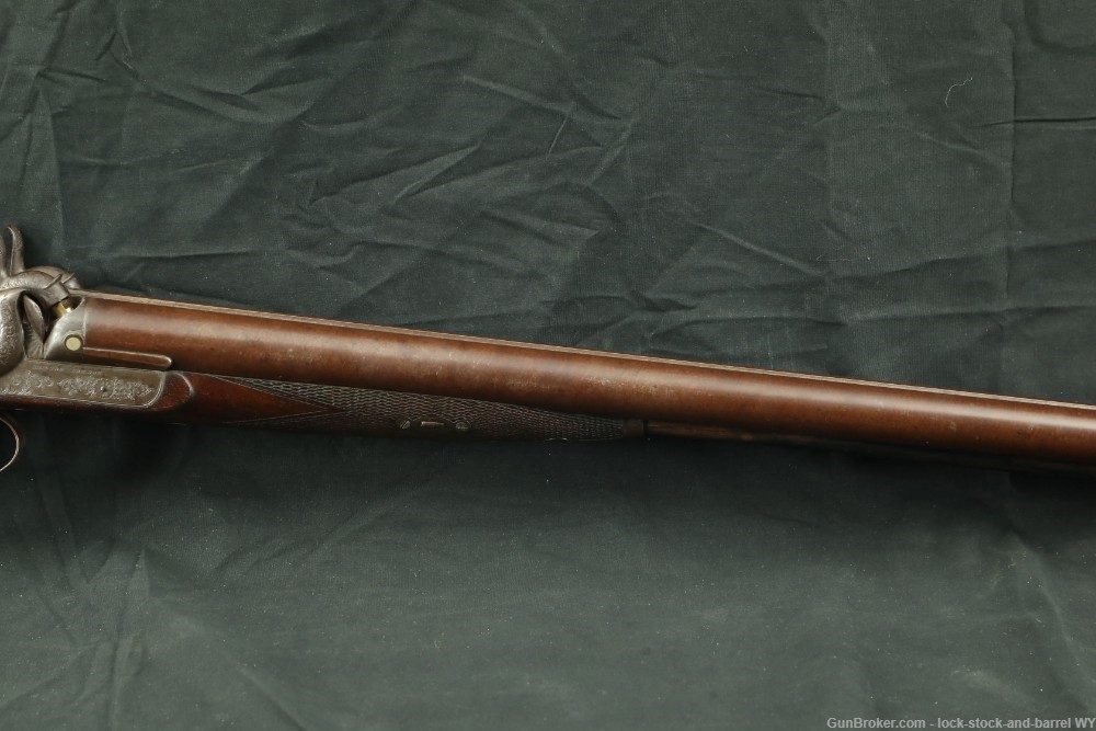 Joseph Manton Back-Action 10 GA Percussion SXS Shotgun, 1830s Antique-img-5
