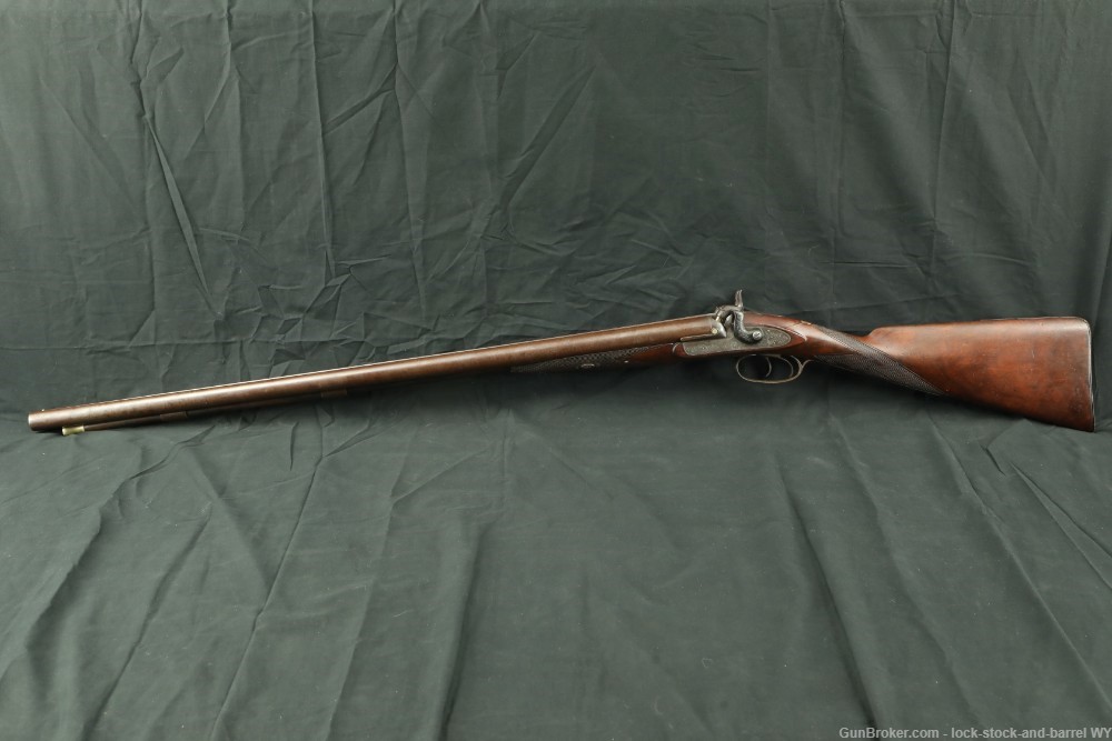 Joseph Manton Back-Action 10 GA Percussion SXS Shotgun, 1830s Antique-img-8