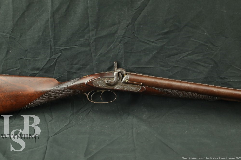 Joseph Manton Back-Action 10 GA Percussion SXS Shotgun, 1830s Antique-img-0