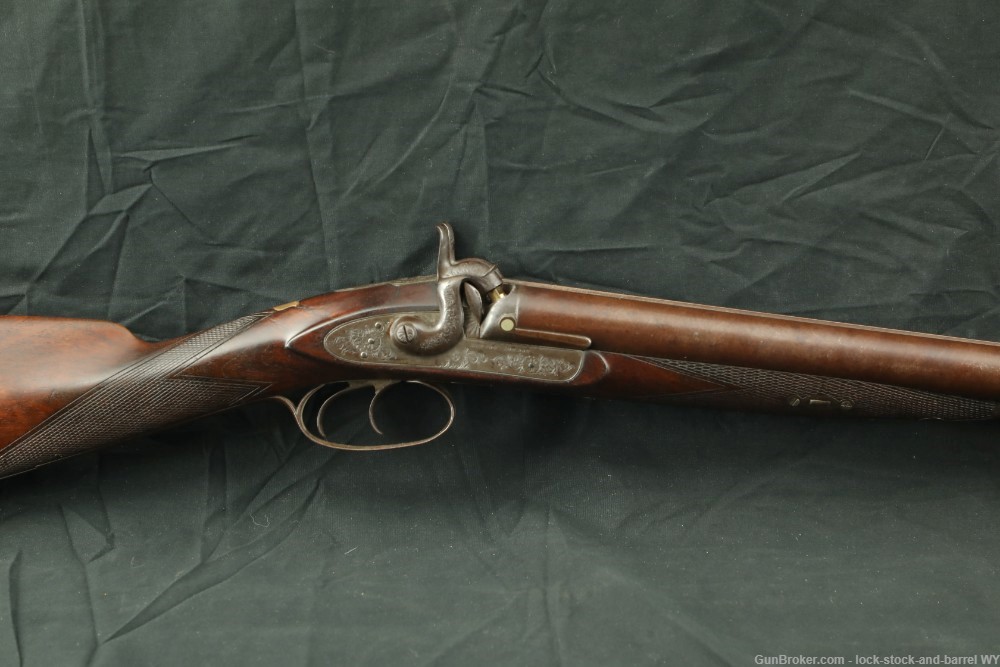 Joseph Manton Back-Action 10 GA Percussion SXS Shotgun, 1830s Antique-img-4