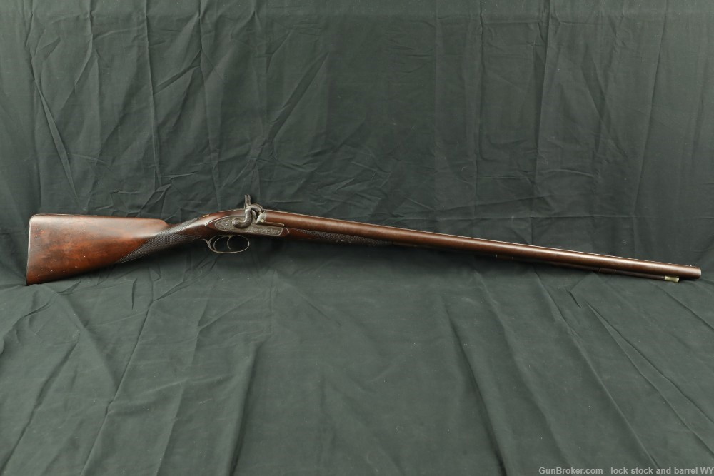 Joseph Manton Back-Action 10 GA Percussion SXS Shotgun, 1830s Antique-img-2