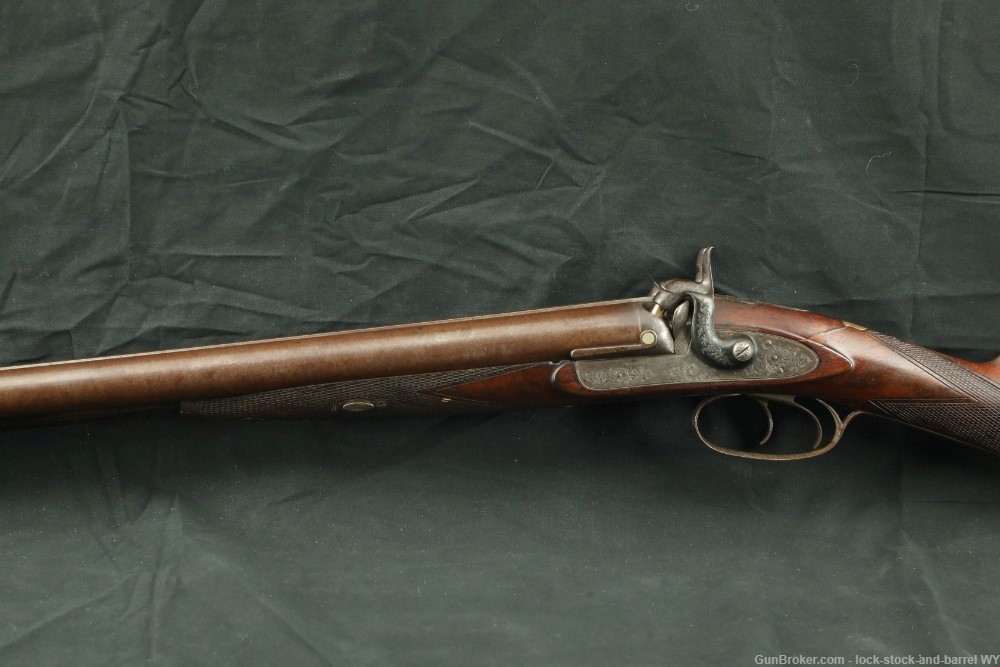Joseph Manton Back-Action 10 GA Percussion SXS Shotgun, 1830s Antique-img-11