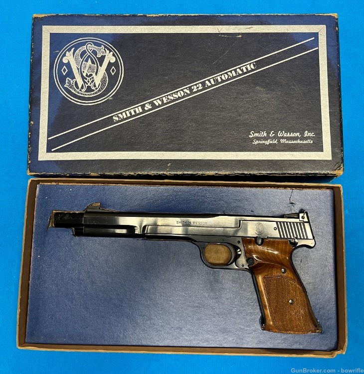 1969 Smith & Wesson Model 41 blue 22LR ORIGINAL BOX AND FINISH!-img-0