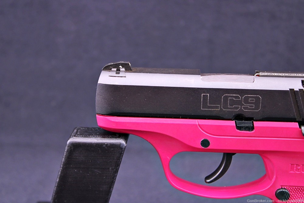 RUGER LC9 9MM 3.12 BBL MANUAL SAFETY RASPBERRY PINK FACTORY BOX -img-6