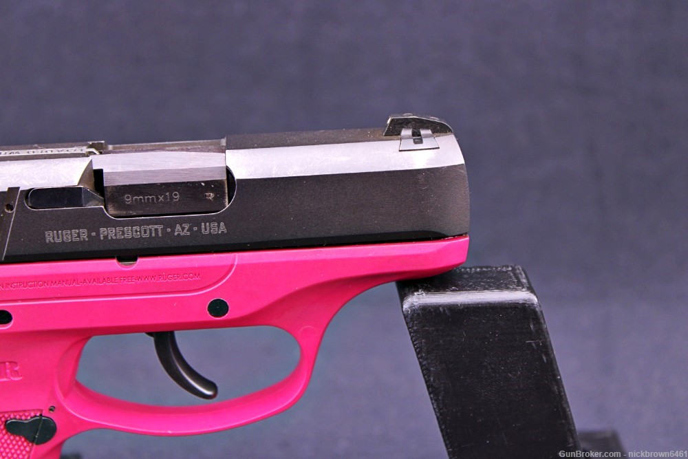 RUGER LC9 9MM 3.12 BBL MANUAL SAFETY RASPBERRY PINK FACTORY BOX -img-10