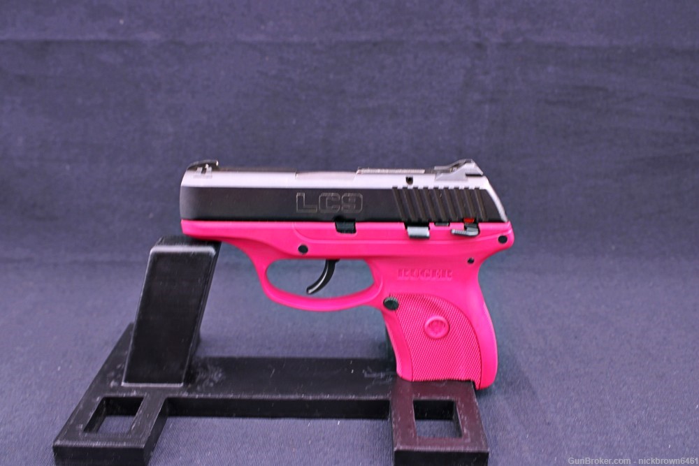 RUGER LC9 9MM 3.12 BBL MANUAL SAFETY RASPBERRY PINK FACTORY BOX -img-3