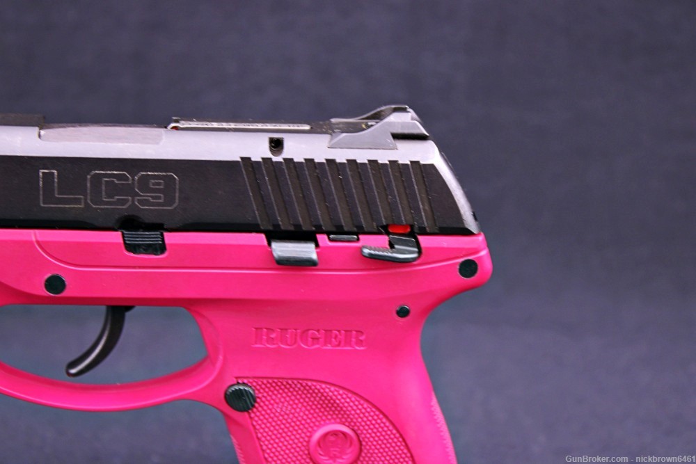 RUGER LC9 9MM 3.12 BBL MANUAL SAFETY RASPBERRY PINK FACTORY BOX -img-5